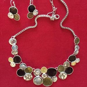 Disc Statement Necklace & Earrings